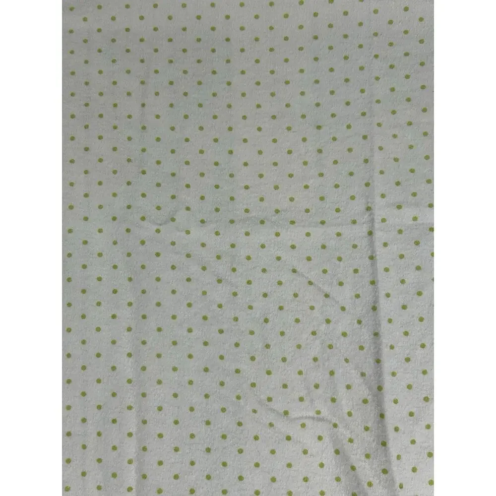 Carter's Green White Polka Dots Baby Receiving Blanket Flannel Cotton